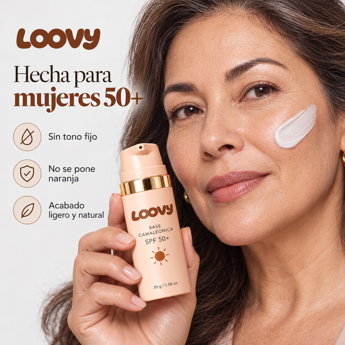 Loovy Base Camaleónica para Piel Madura SPF 50+