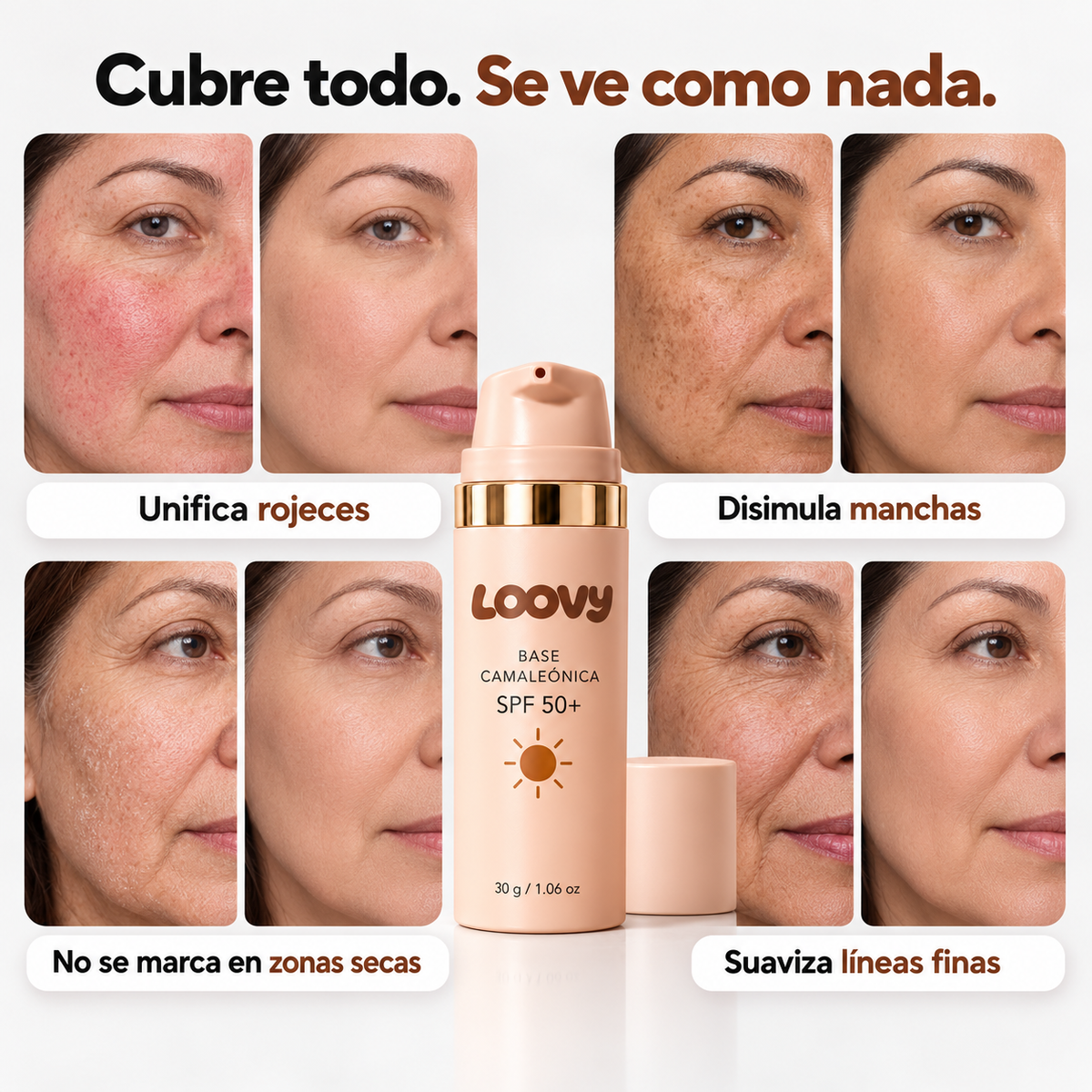 Loovy Base Camaleónica para Piel Madura SPF 50+
