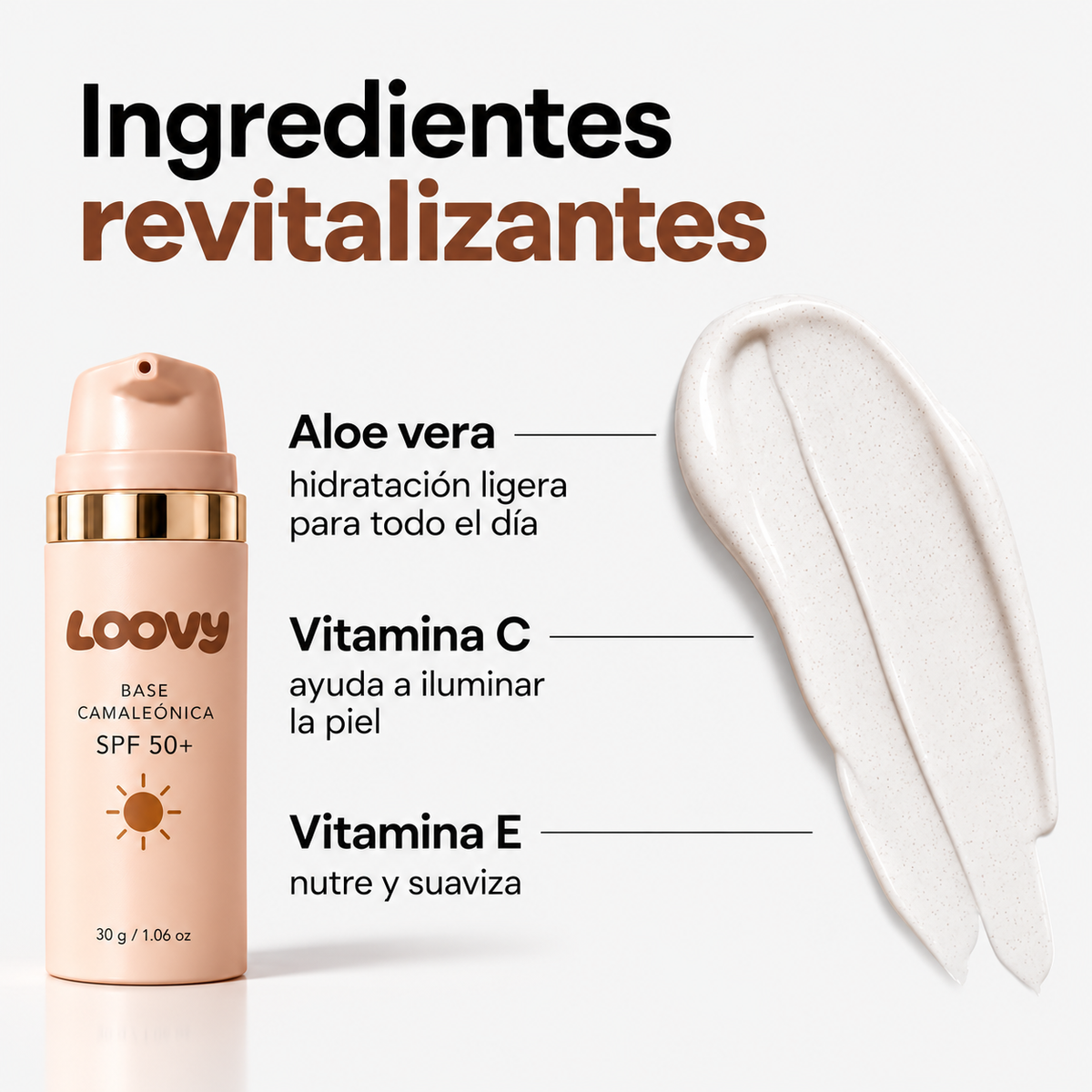 Loovy Base Camaleónica para Piel Madura SPF 50+